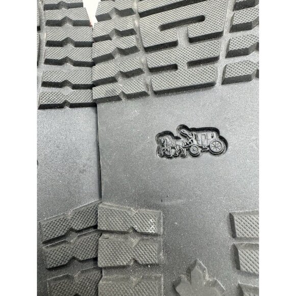 Coach Women's Khloe Slide Plush Shearling Sandals Raspberry Black Size 8.5 - Picture 9 of 11